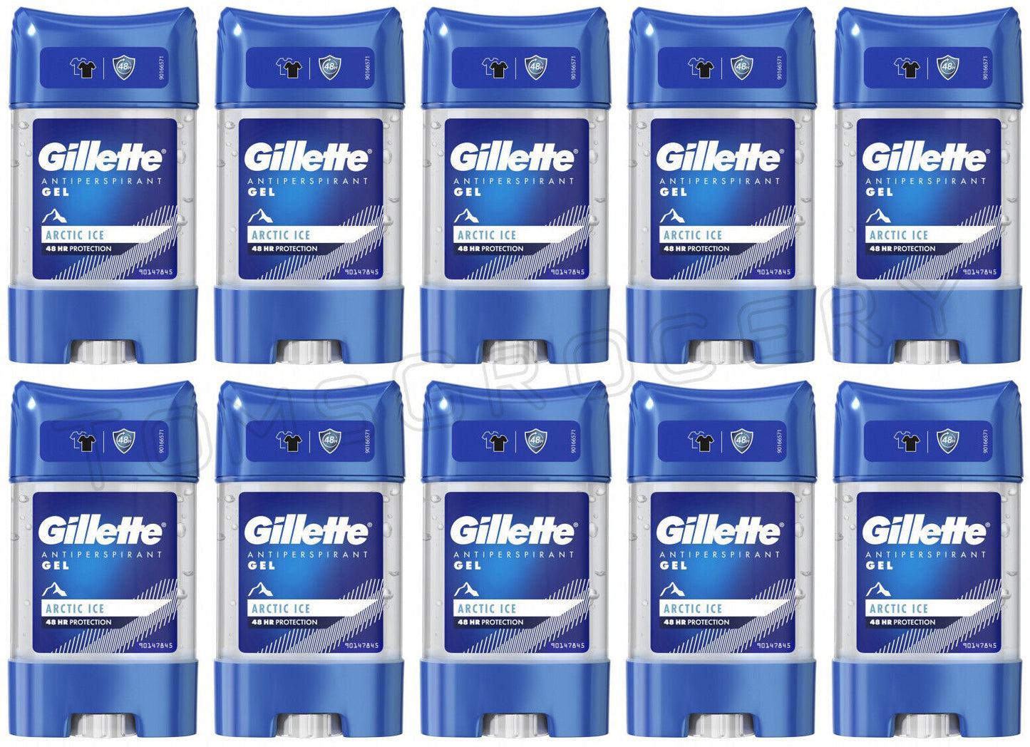 10 GILLETTE ARCTIC ICE 48h Protection Antiperspirant Deodorant Stick Men 70ml
