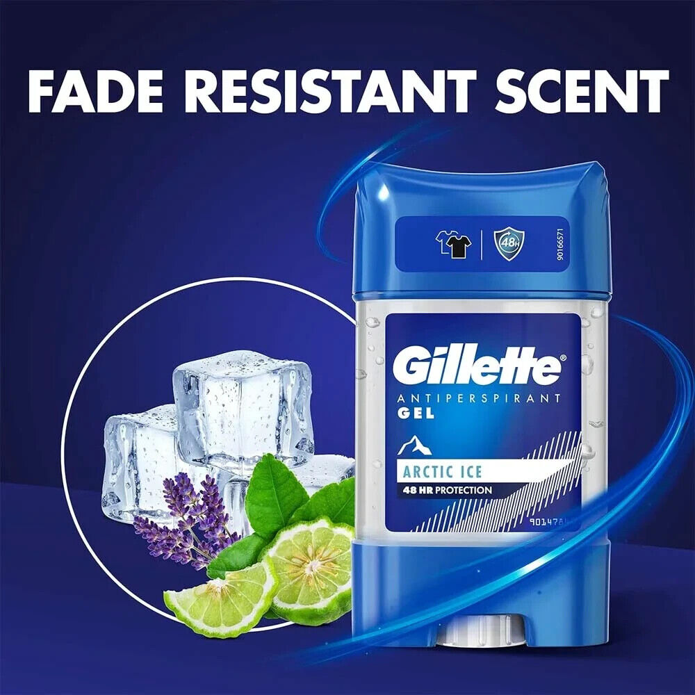 10 GILLETTE ARCTIC ICE 48h Protection Antiperspirant Deodorant Stick Men 70ml