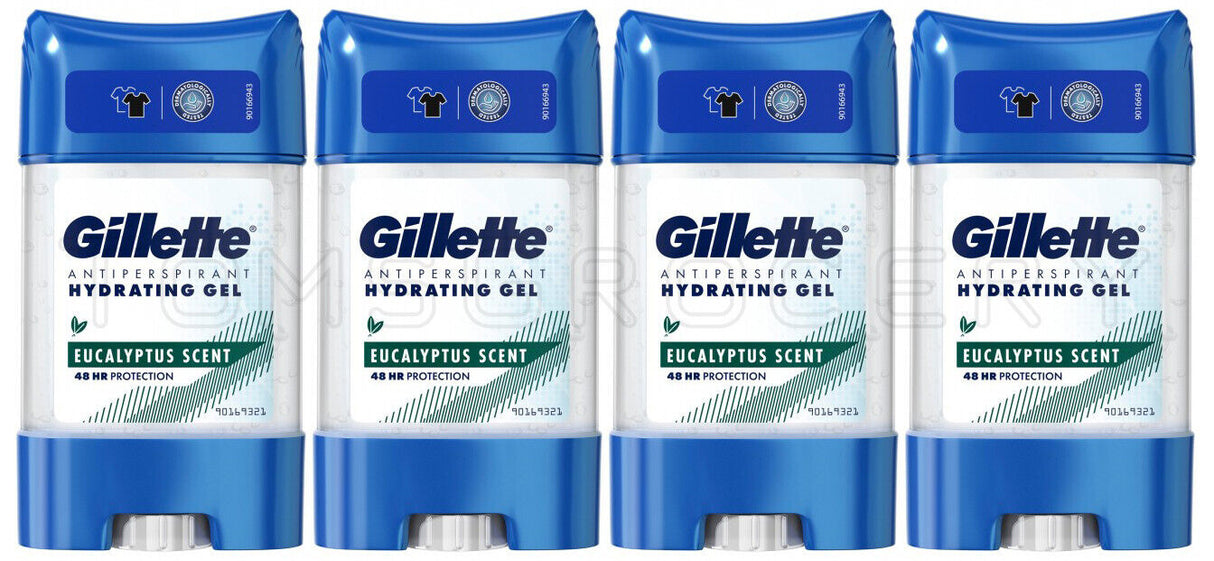 3 GILLETTE EUCALYPTUS Antiperspirant Hydrating Gel Stick 48h Protection 70ml