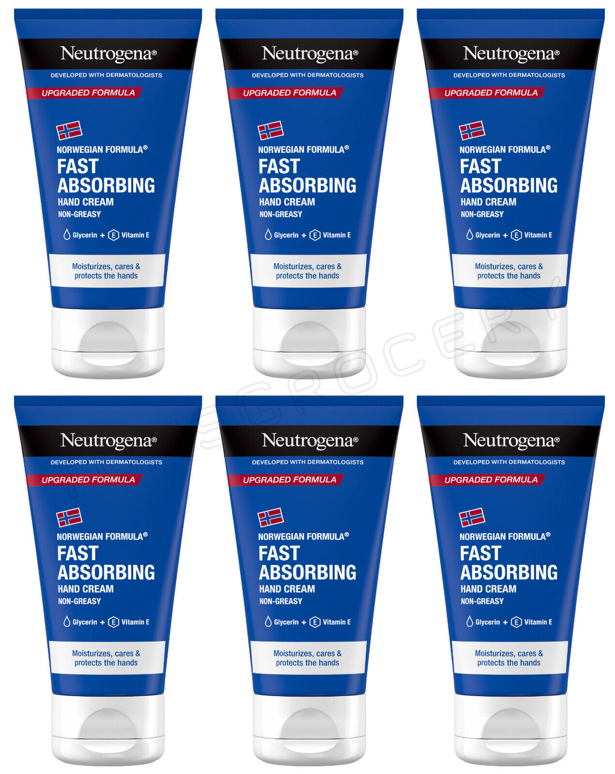 6 NEUTROGENA Fast Absorbing Moisturizing Non-Greasy Hand Cream 75ml