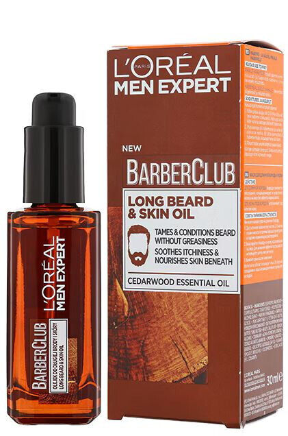 L'OREAL MEN EXPERT BarberClub Long Beard & Skin Oil 30ml 1 fl.oz.