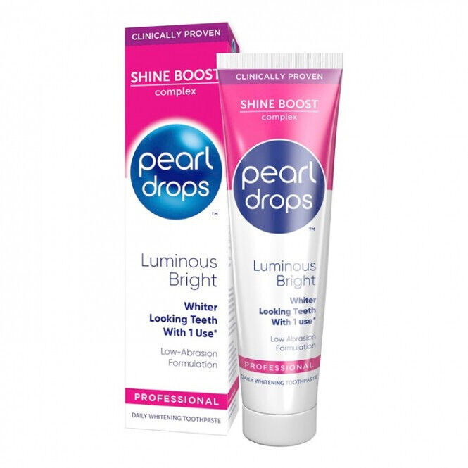 3 PEARL DROPS Shine Boost Professional Daily Whitening Toothpaste 75ml