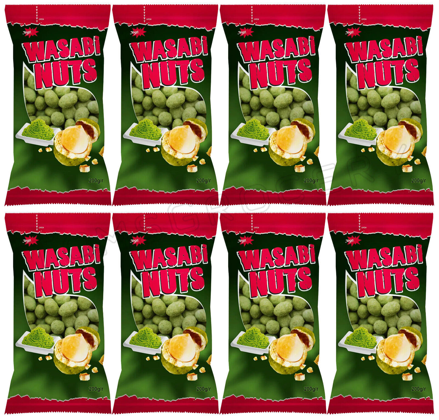 8 WASABI NUTS Crunchy Spicy Coated Peanuts Beer Snacks 200g 7oz