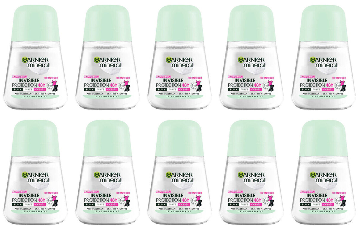 10 GARNIER INVISIBLE PROTECTION 48h Anti Marks Roll On Anti-Perspirant 50ml