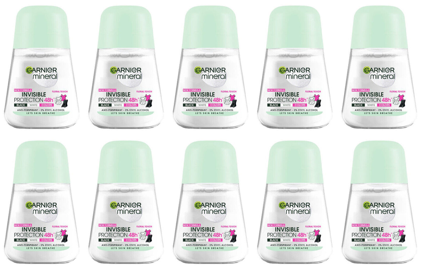 10 GARNIER INVISIBLE PROTECTION 48h Anti Marks Roll On Anti-Perspirant 50ml