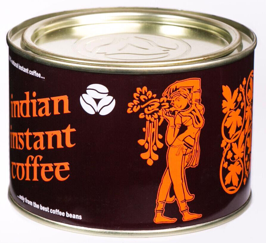 6 INDIAN INSTANT COFFEE 100% Natural Coffee Tins 90g 3.2oz