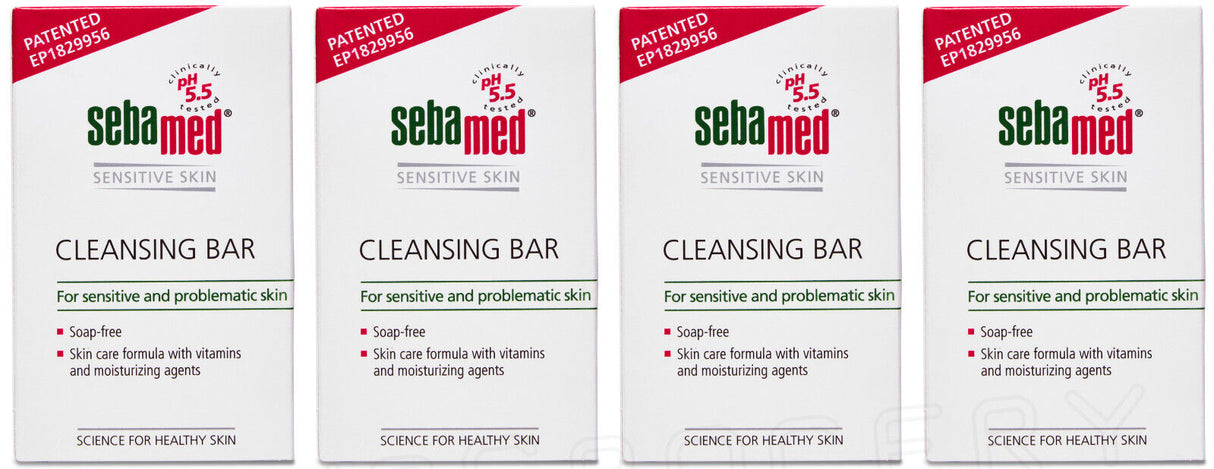 4 SEBAMED Bar Soap For Sensitive & Problematic Skin Soap-Free Moisturizing 100g
