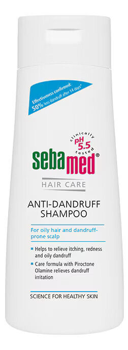 SEBAMED ANTI-DANDRUFF SHAMPOO for Oily Hair Relieves Itching 200ml 6.7 fl. oz.