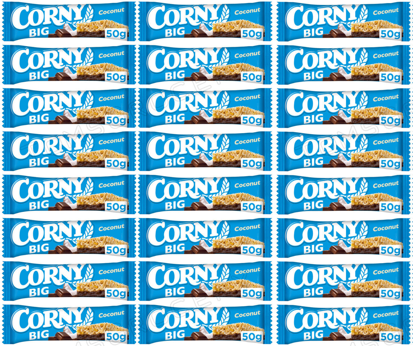 24 CORNY COCONUT Flavor Healthy Energy Breakfast Cereal Bars Snacks Sweets 50g