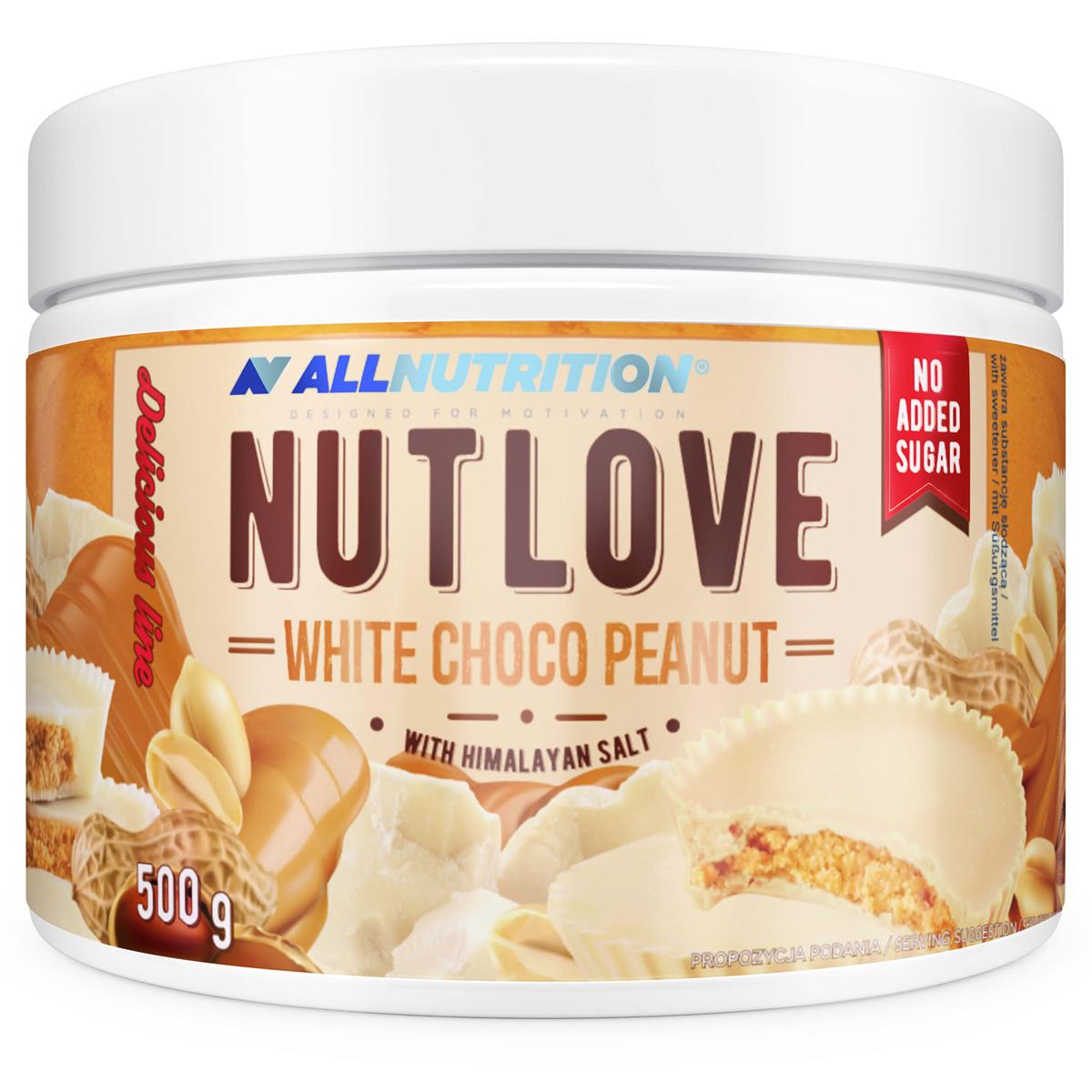 NUTLOVE WHITE CHOCO PEANUT Chocolate Cream Spread Dessert Vegan Sweets 500g 17oz