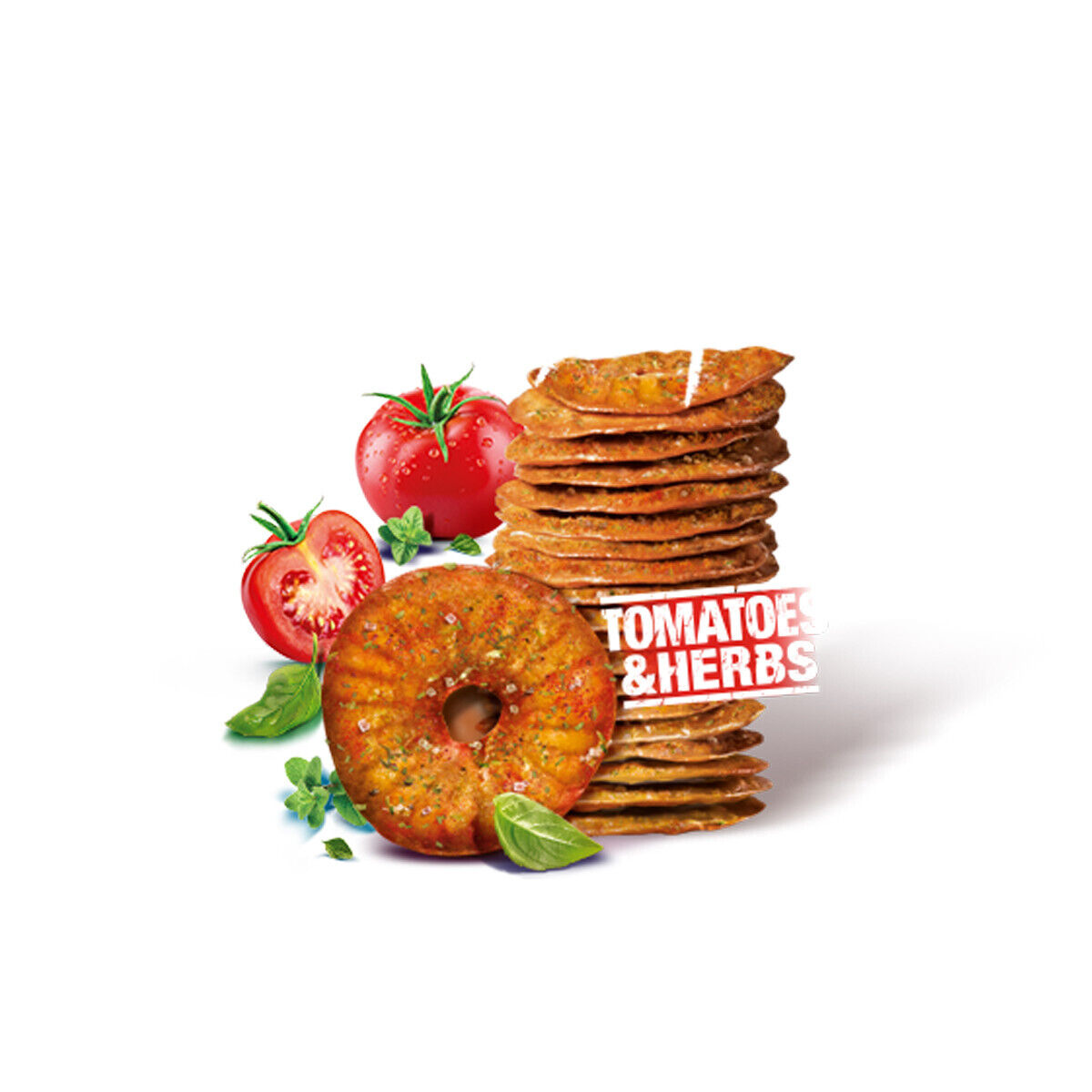 4 ELEPHANT Baked Squeezed Pretzels Tomatoes & Herbs Flavor Snacks 70g 2.5oz