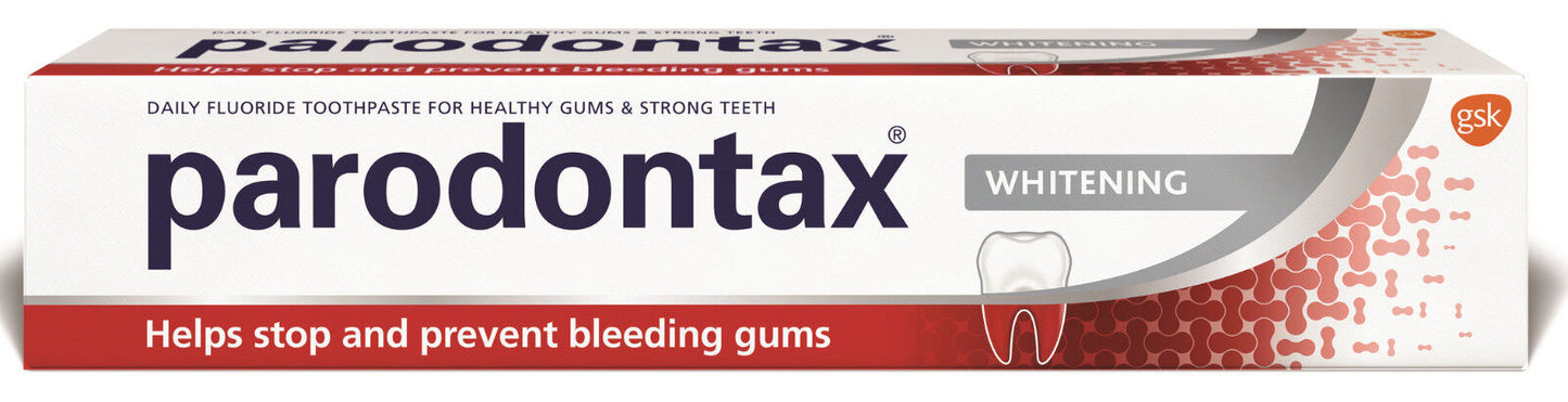6 PARODONTAX WHITENING Daily Toothpaste Helps Stop Bleeding Gums 75ml