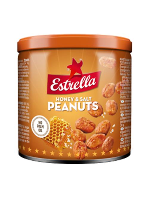 5 ESTRELLA HONEY & SALT Roasted & Caramelized Peanuts Snacks 140g 4.9oz