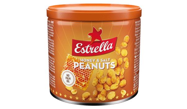 5 ESTRELLA HONEY & SALT Roasted & Caramelized Peanuts Snacks 140g 4.9oz