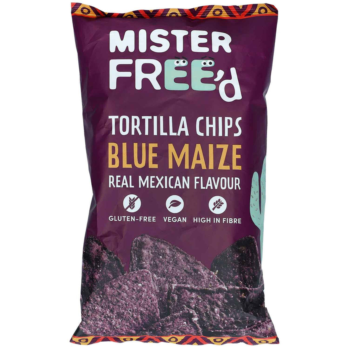 5 MISTER FREED BLUE MAIZE Tortilla Chips Real Mexican Flavor Snacks 135g 4.7oz