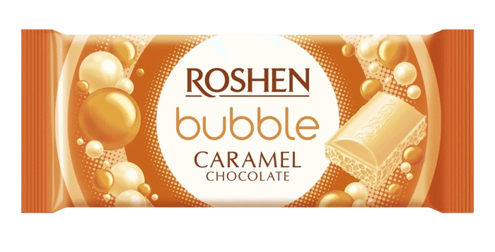 ROSHEN BUBBLE Caramel Chocolate Bar 80g 2.8oz