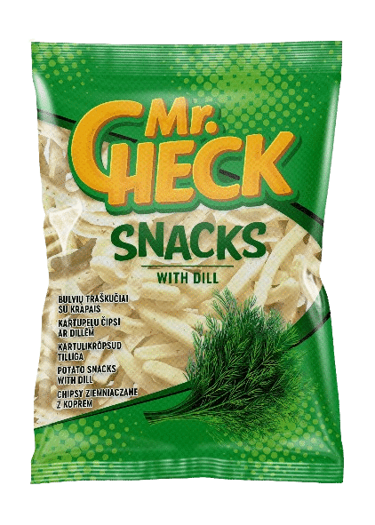 Mr. CHECK Snacks Dill Flavor Puffed Potato Chips 50g