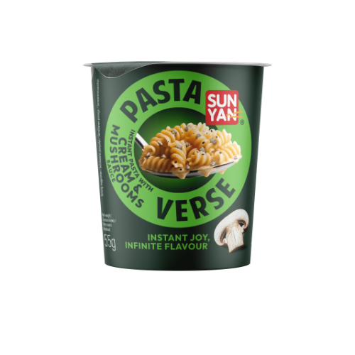 SUN YAN PASTA VERSE CREAM & MUSHROOMS Instant Pasta 55g
