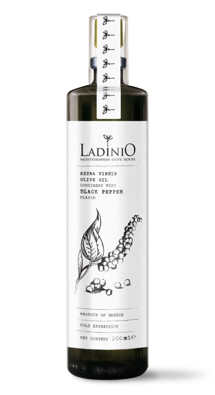 LADINIO Extra Virgin Olive Oil with Black Pepper Spray Bottle 200ml 6.7 fl oz