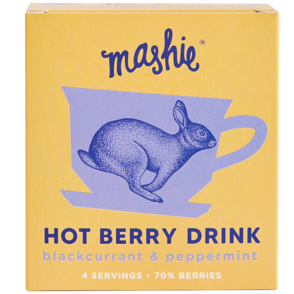 MASHIE Blackcurrant & Peppermint Flavor Berry Puree for Hot & Cold Fruit Tea 180g