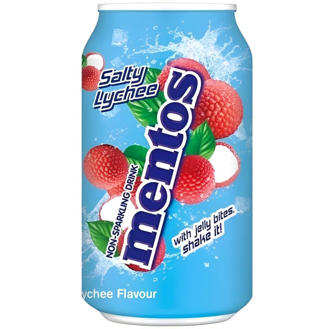 MENTOS SALTY LYCHEE Flavor Non-Sparkling Drink with Jelly Bites 340ml