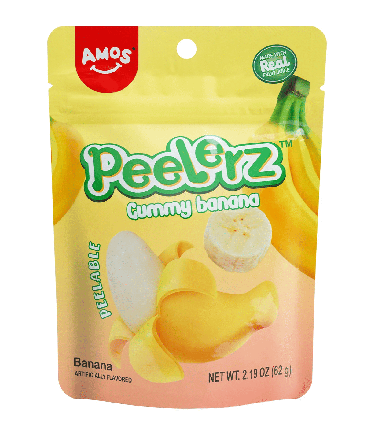 AMOS Peelerz Gummy Banana Gummi Candies 62g