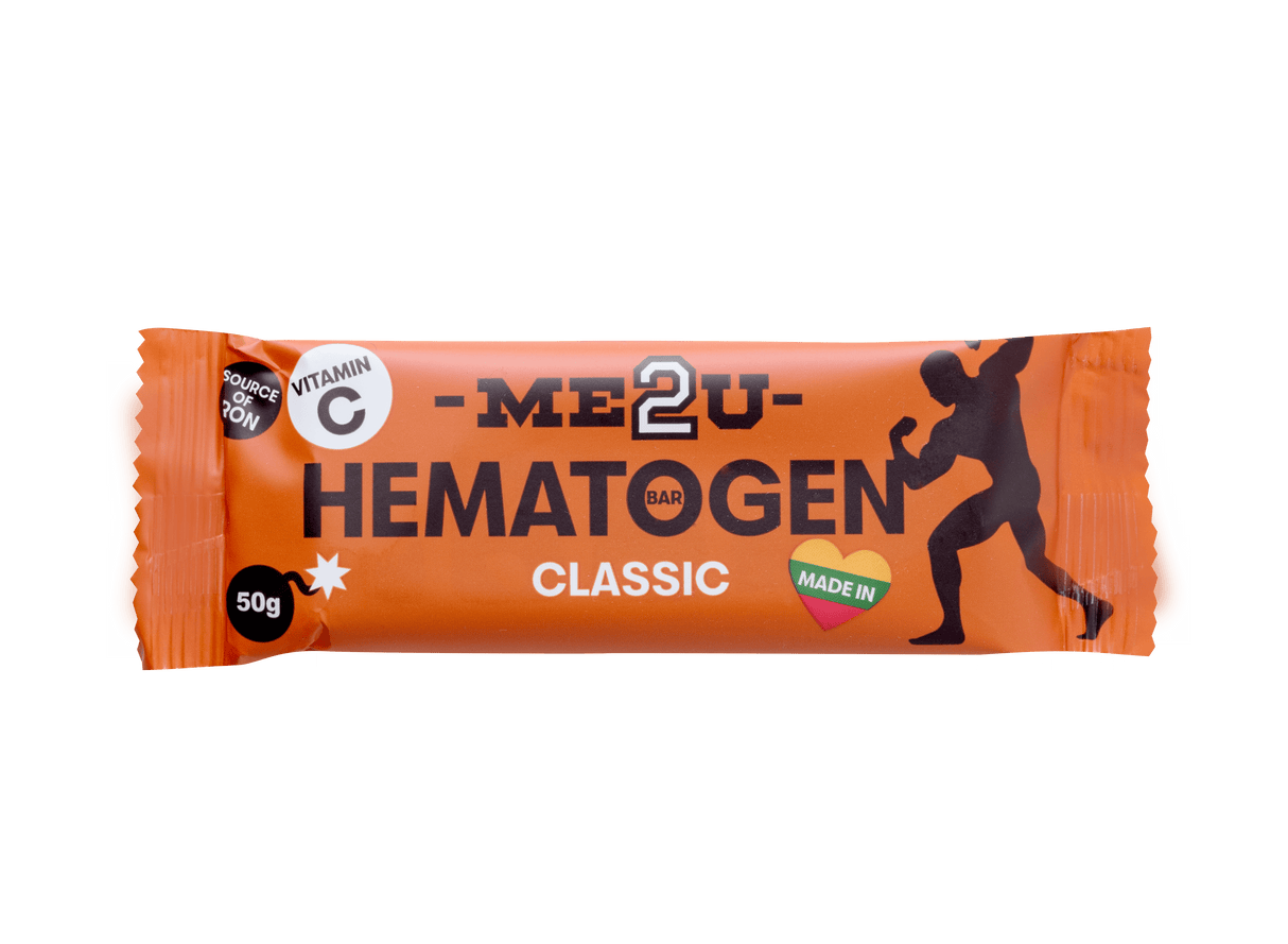 ME2U HEMATOGEN Classic Bar Source of Iron Energy & Vitamin C 50g 1.8oz