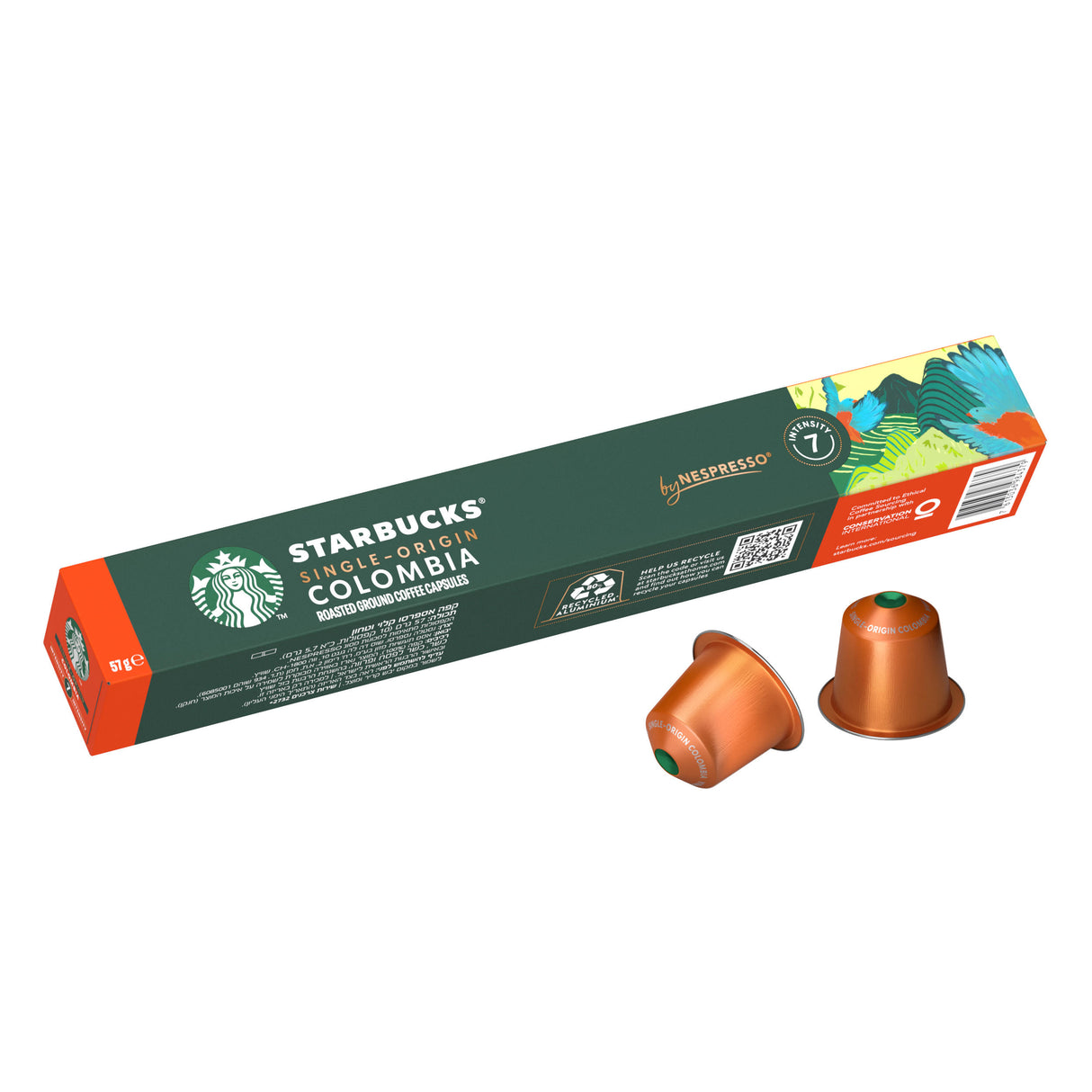 STARBUCKS COLOMBIA Roasted Ground Coffee Capsules by NESPRESSO 57g