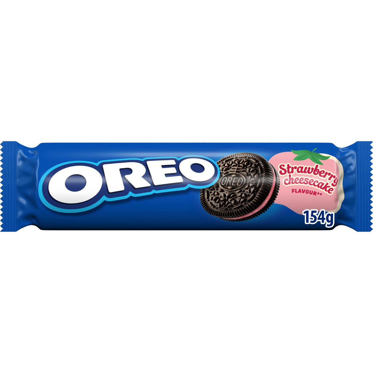 OREO Cocoa Cookies with Strawberry Cheesecake Cream Filling 154g