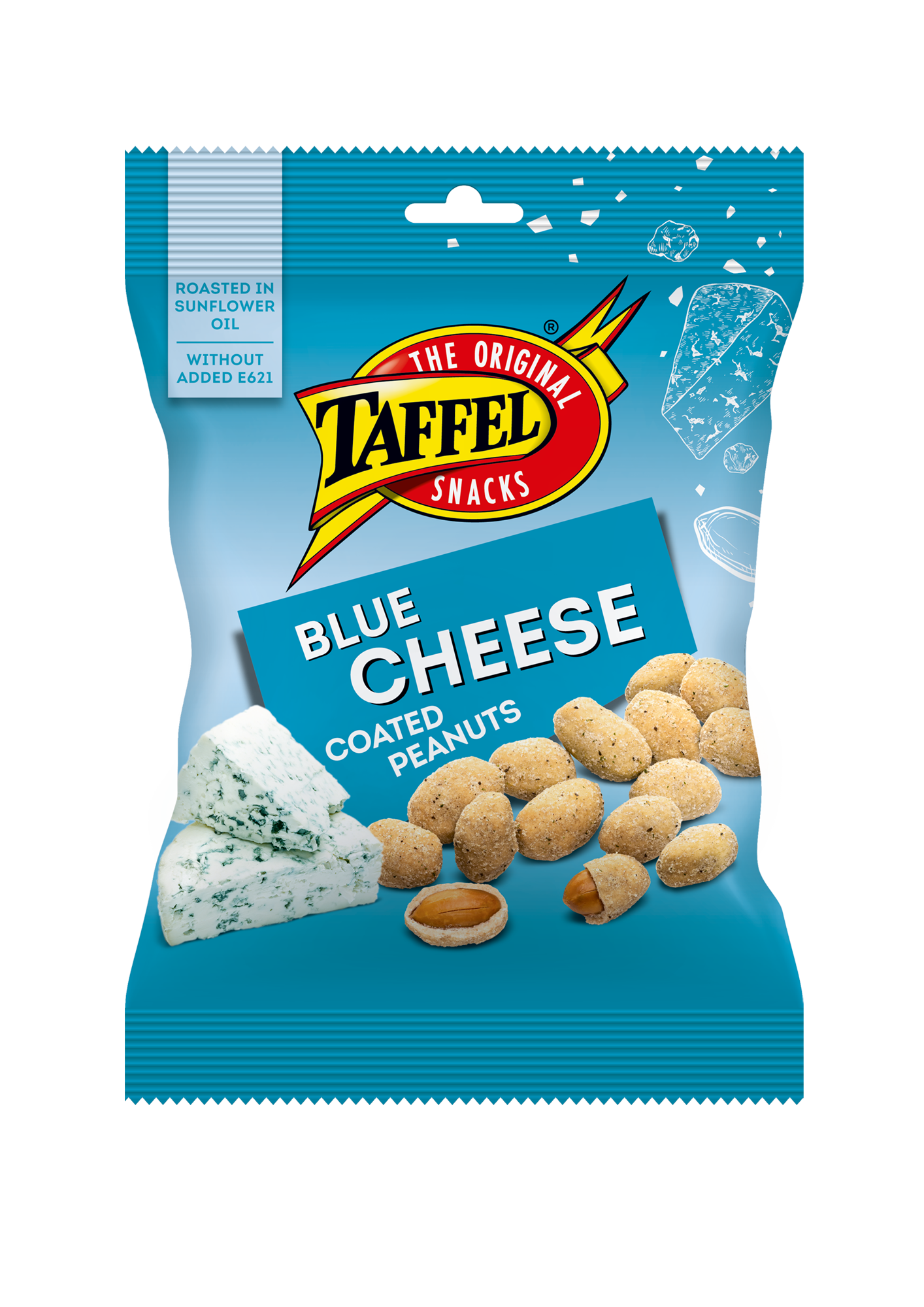 TAFFEL BLUE CHEESE Flavor Coated Peanuts Snacks 140g 4.9oz