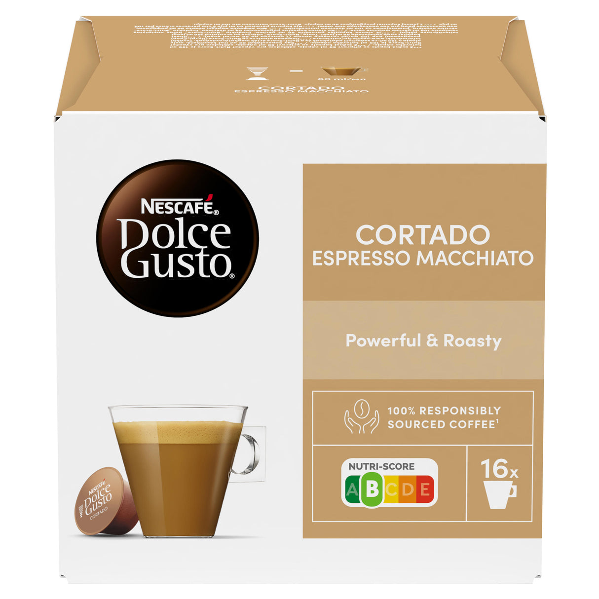 NESCAFE CORTADO Espresso Macchiato Dolce Gusto Instant Coffee Capsules 100.8g