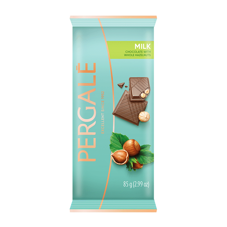 PERGALE Milk Chocolate Bar with Whole Hazelnuts 85g