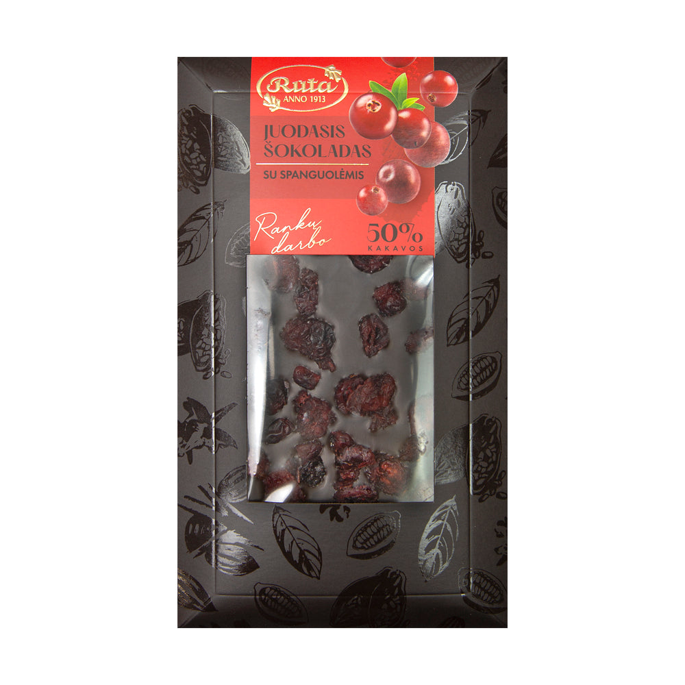 RUTA Dark Chocolate Bar with Cranberries 100g