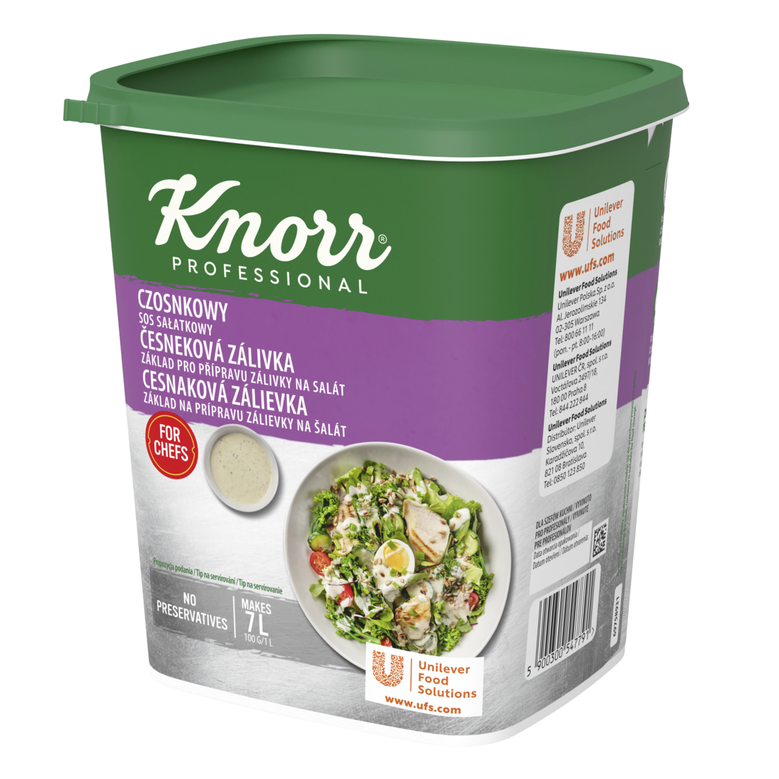KNORR FOR CHEFS Professional Garlic & Herbs Salad Kebab Dressing Sauce Prep 700g