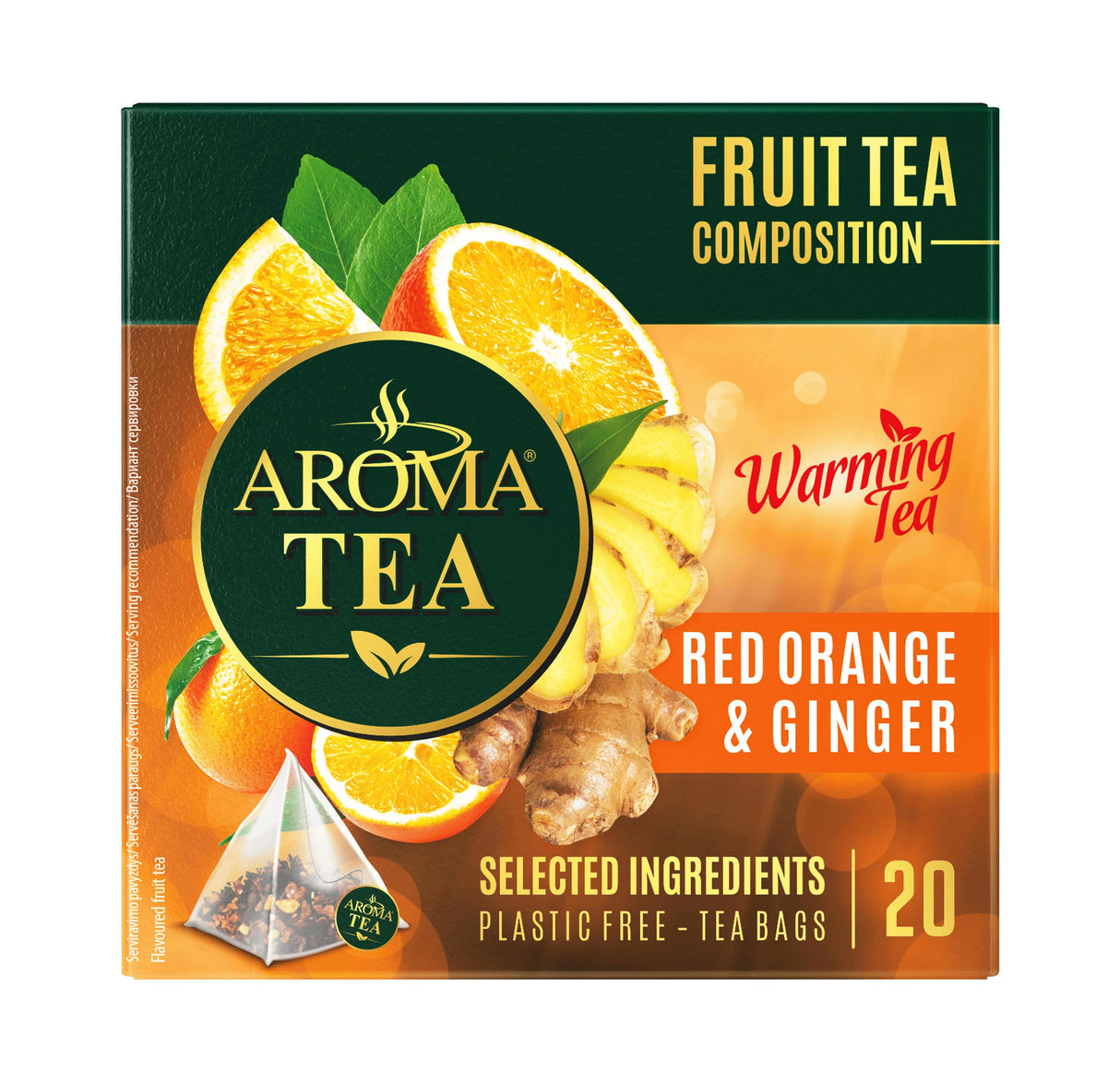 AROMA TEA Red Orange & Ginger Flavor Fruit Tea 40g