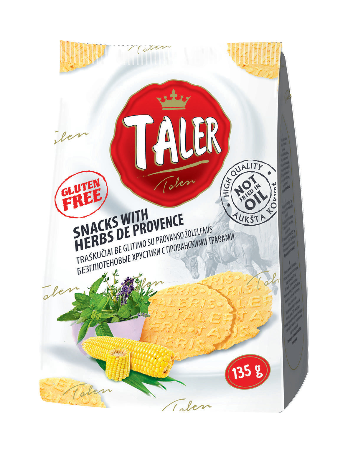 TALER Oven Baked Snack Cookie Chips with Herbs de Provence 135g
