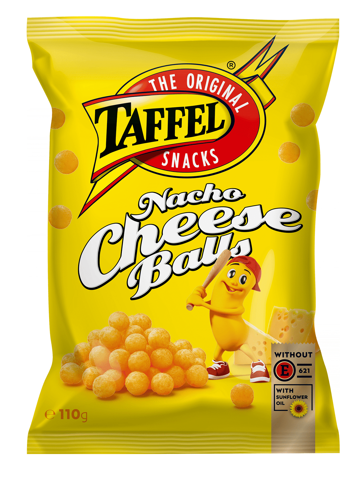 TAFFEL NACHO CHEESE BALLS Puffed Chips 110g