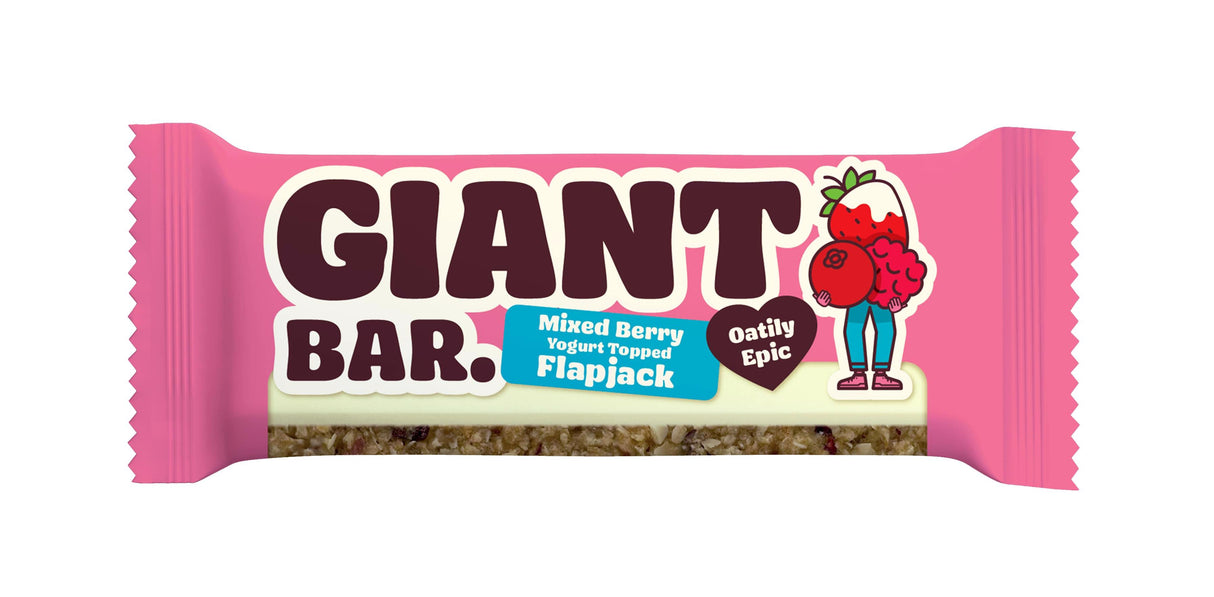 MA BAKER GIANT BAR Mixed Berry Yogurt Topped Flavor Cereal Bar 100g