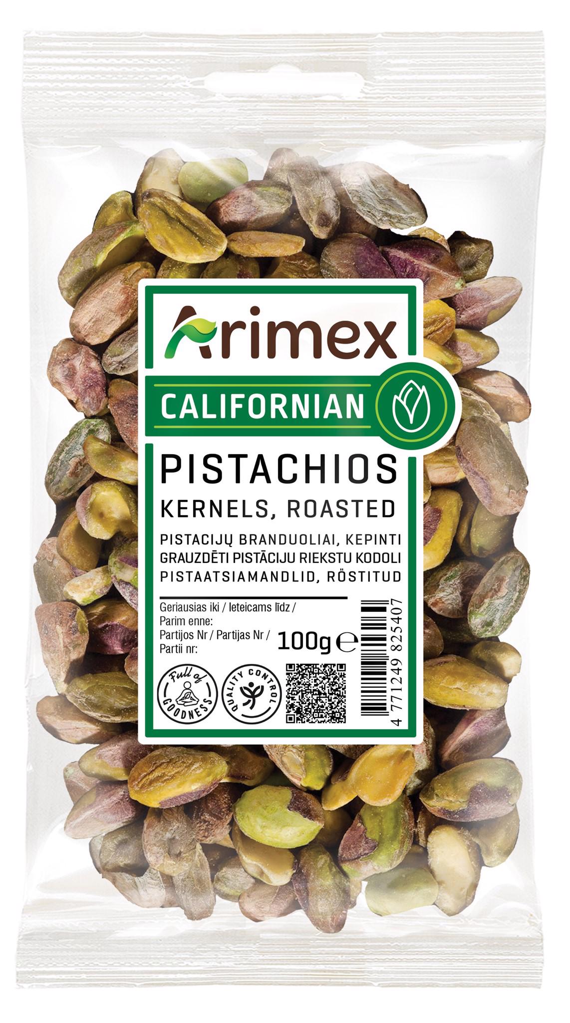 ARIMEX Roasted Californian Pistachios Kernels 100g
