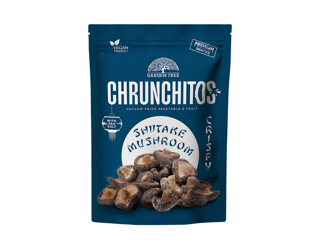 GARDEN TREE CHRUNCHITOS Vacuum-Fried Shitake Mushrooms Premium Snacks 60g