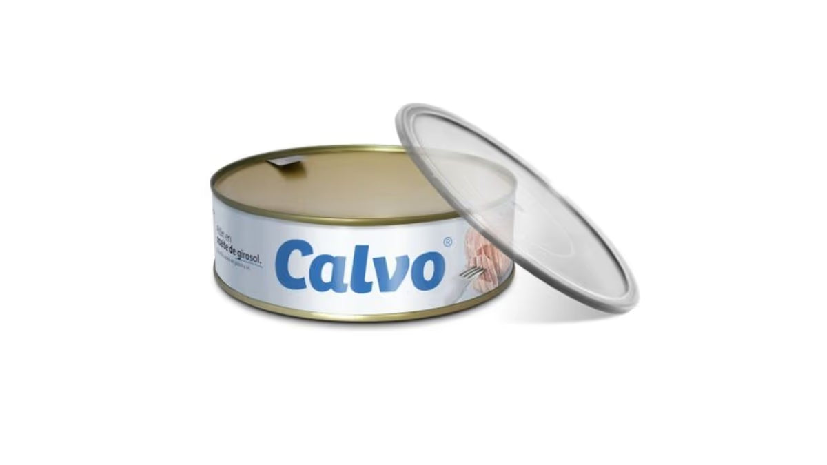 CALVO Canned Tuna in Sunflower Oil Large Tin Made in Spain 500g 17.6oz