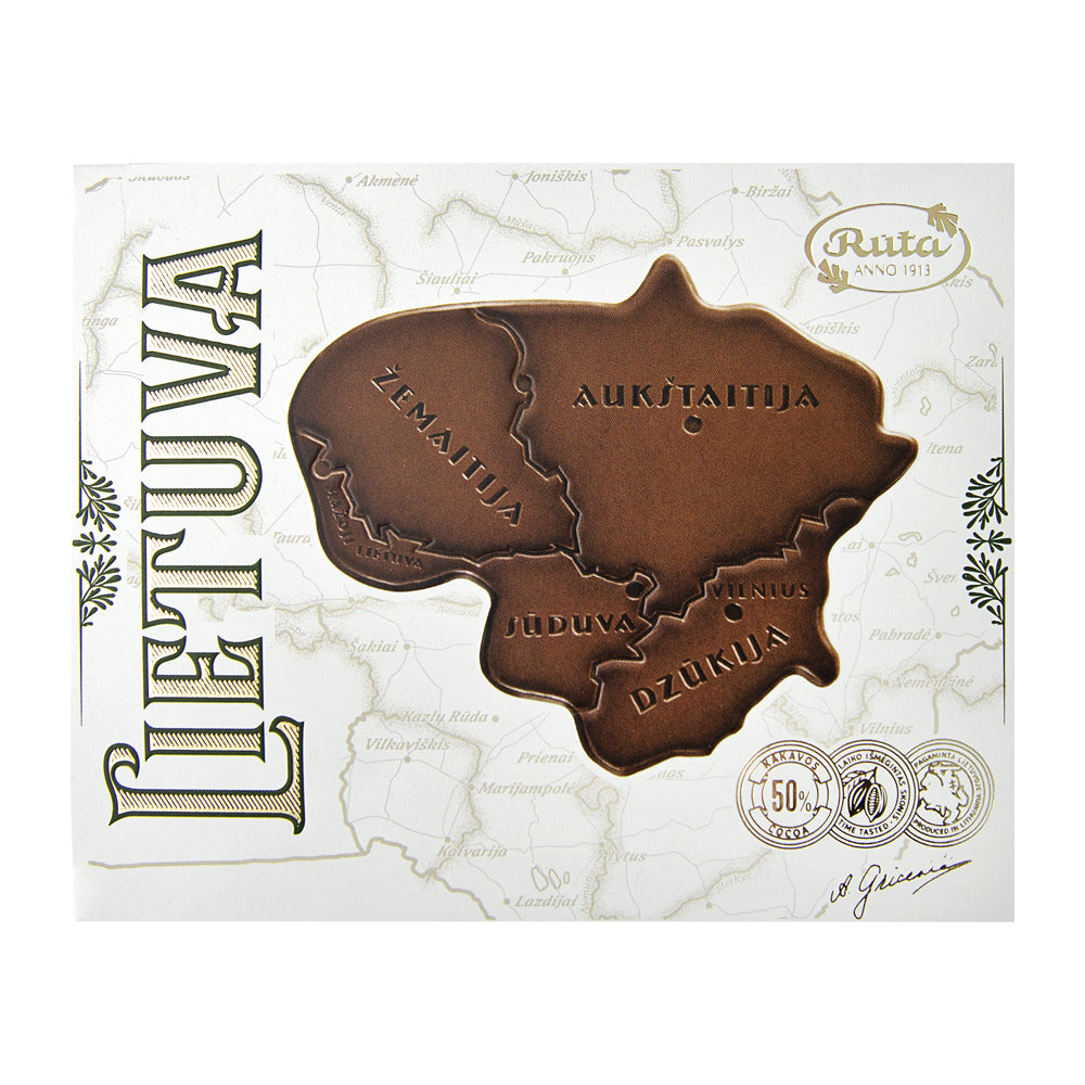RUTA LITHUANIA 75% Cocoa Chocolate Bar Gift Box 42g