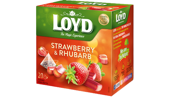 LOYD STRAWBERRY & RHUBARB Flavor Fruit Tea 40g