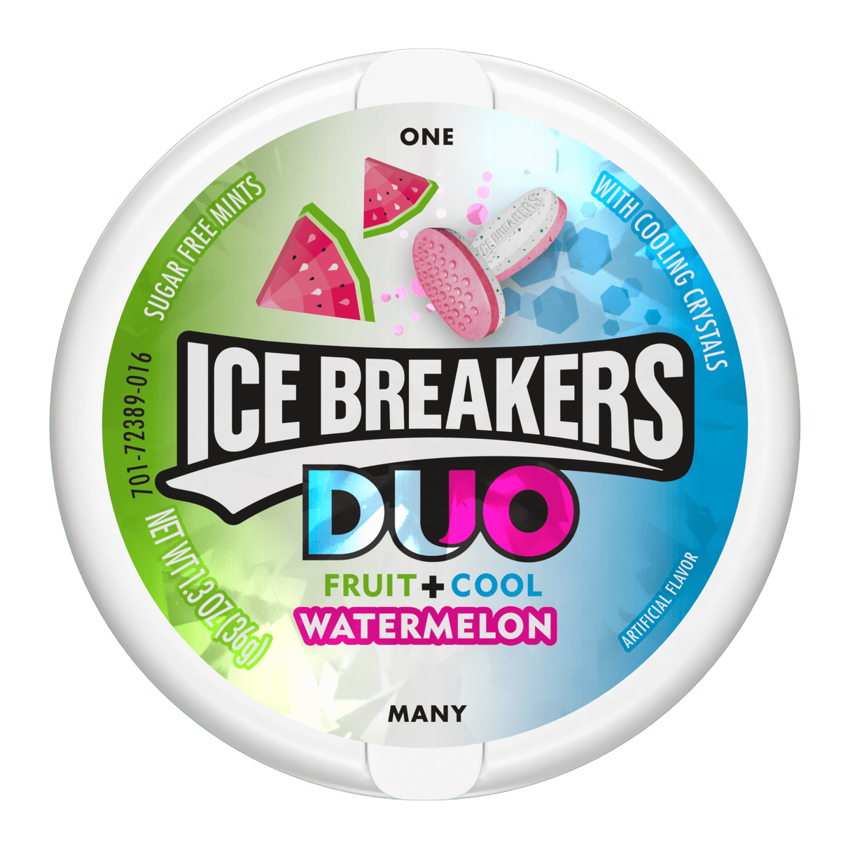 ICE BREAKERS DUO Fruit + Cool Watermelon Flavor Sugar Free Mints 36g