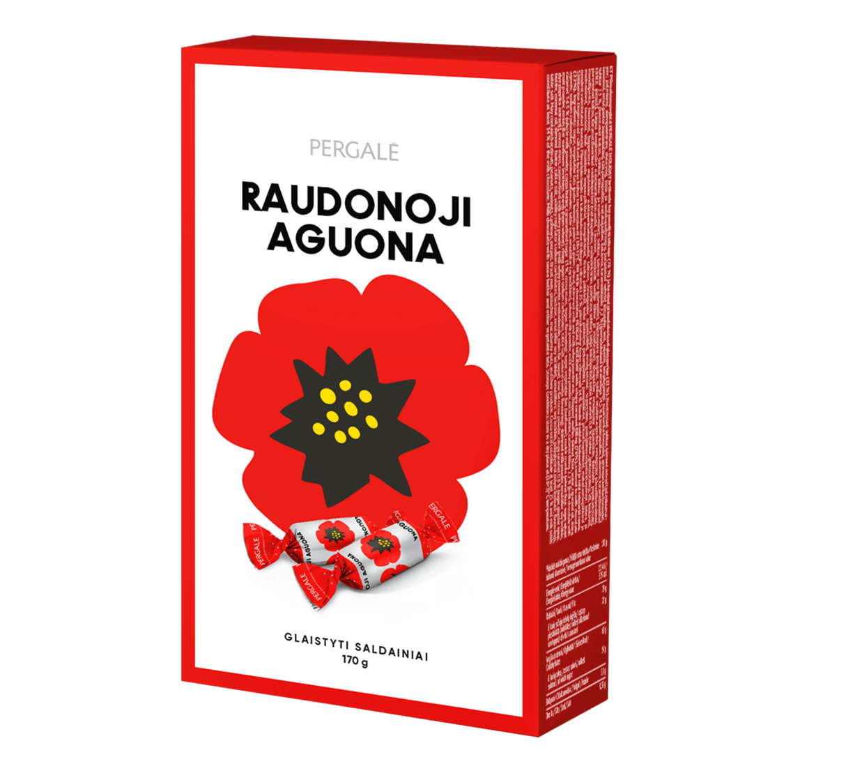 PERGALE RED POPPY Chocolate Candies Box 170g 6oz