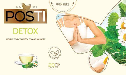 POSTI DETOX Herbal Tea with Green Tea and Moringa 30g