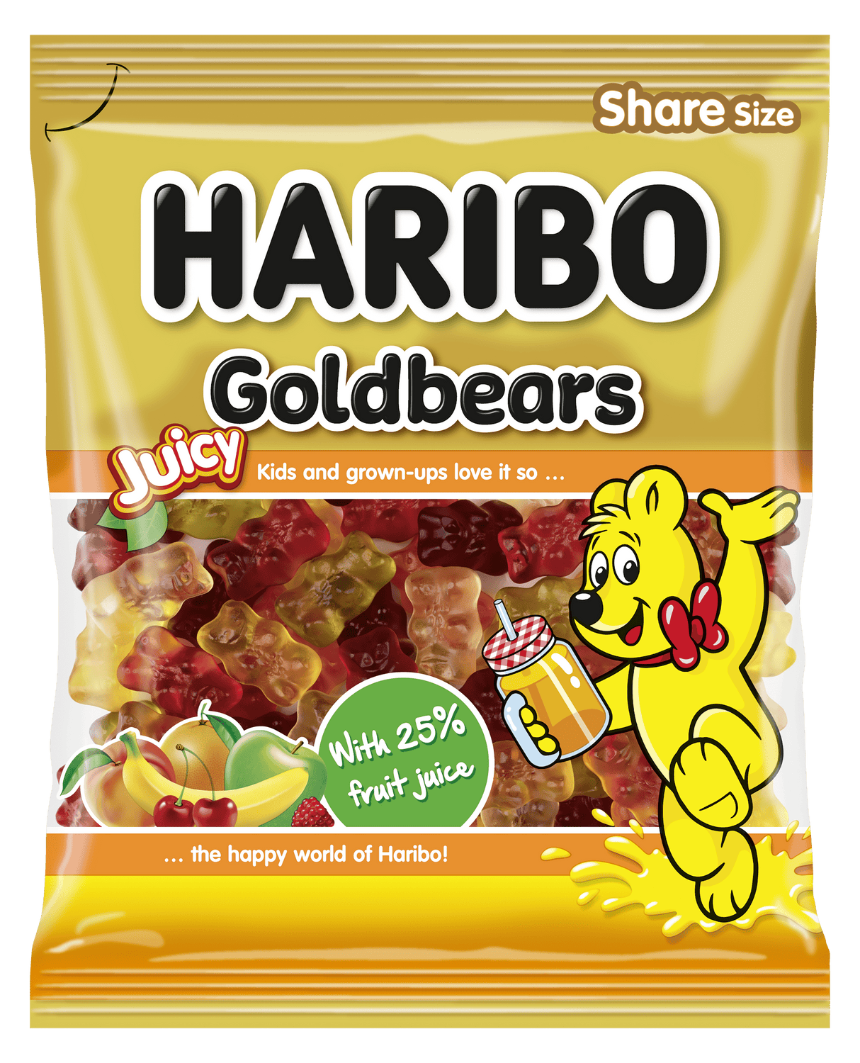 HARIBO JUICY GOLDBEARS Fruit Flavor Gummi Candies 160g