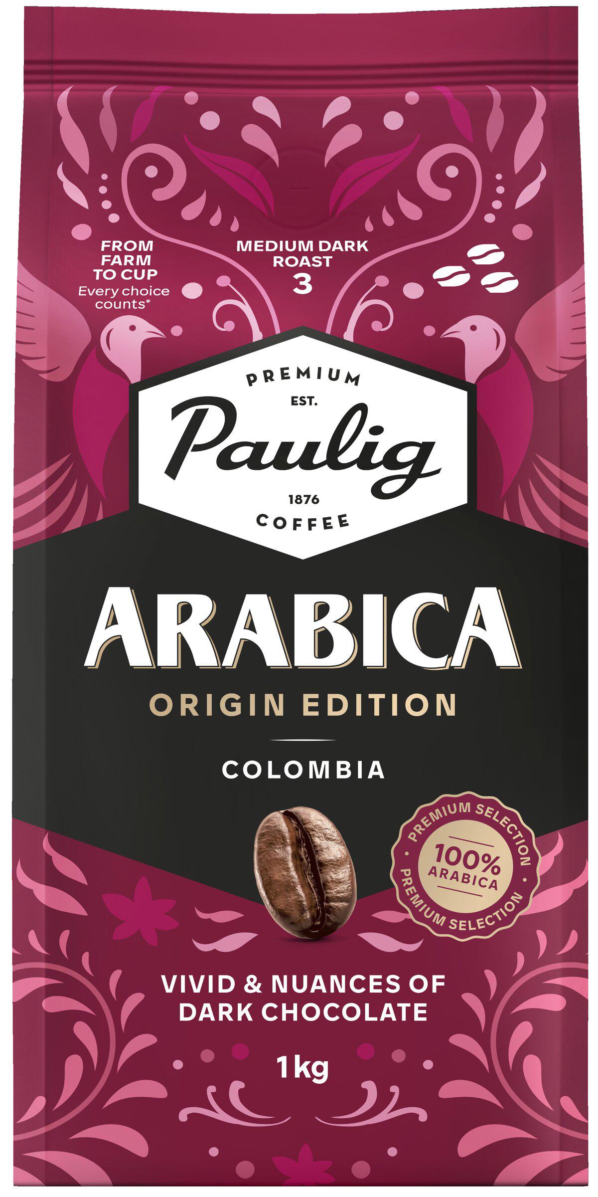 PAULIG ARABICA ORIGIN EDITION Colombia Coffee Beans 1 kg 35oz