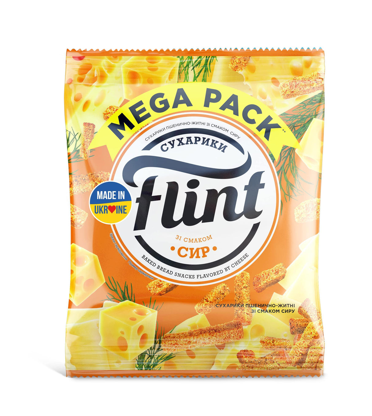 FLINT Cheese Flavor Baked Bread Crisps 110g 3.9oz