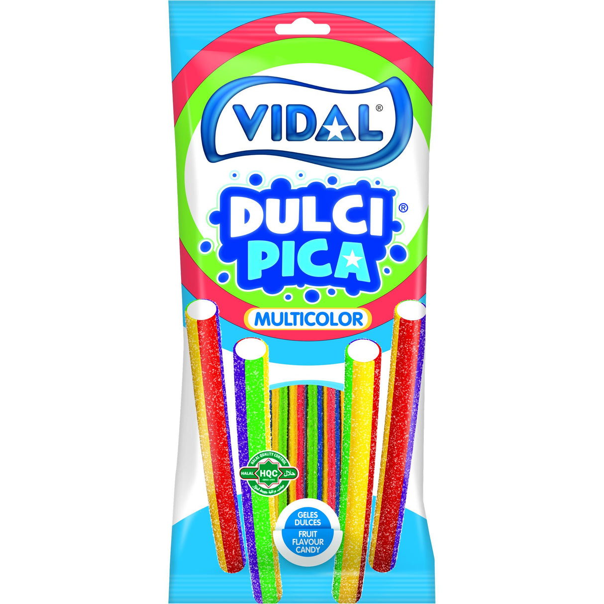 VIDAL DULCI PICA Sugar Coated Multicolor Sticks Gummi Gandies 90g